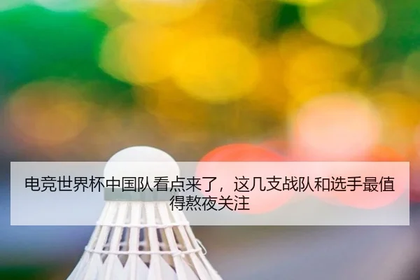 电竞世界杯中国队看点来了，这几支战队和选手最值得熬夜关注
